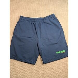 Lacoste Men's Croc‎ Logo Organic Cotton Fleece Shorts Blue XL Drawstring